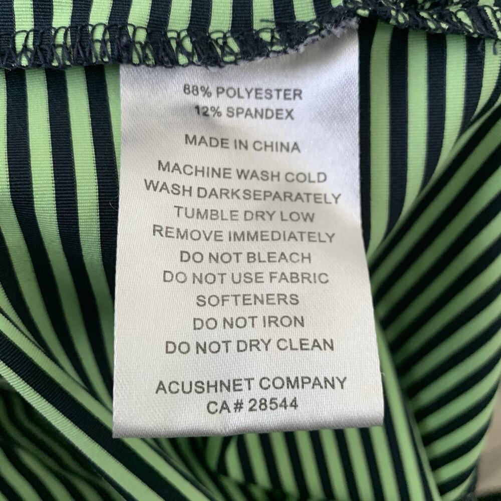 FootJoy Golf Polo Men XL Performance Shirt Blue Neon Striped Stretch Fox Meadow - Picture 4 of 7